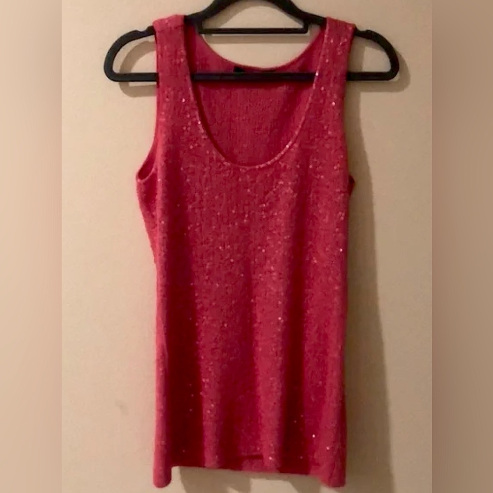 Donna Karan Collection Cashmere and Silk Sequined Tank Top Woman’s Size XS